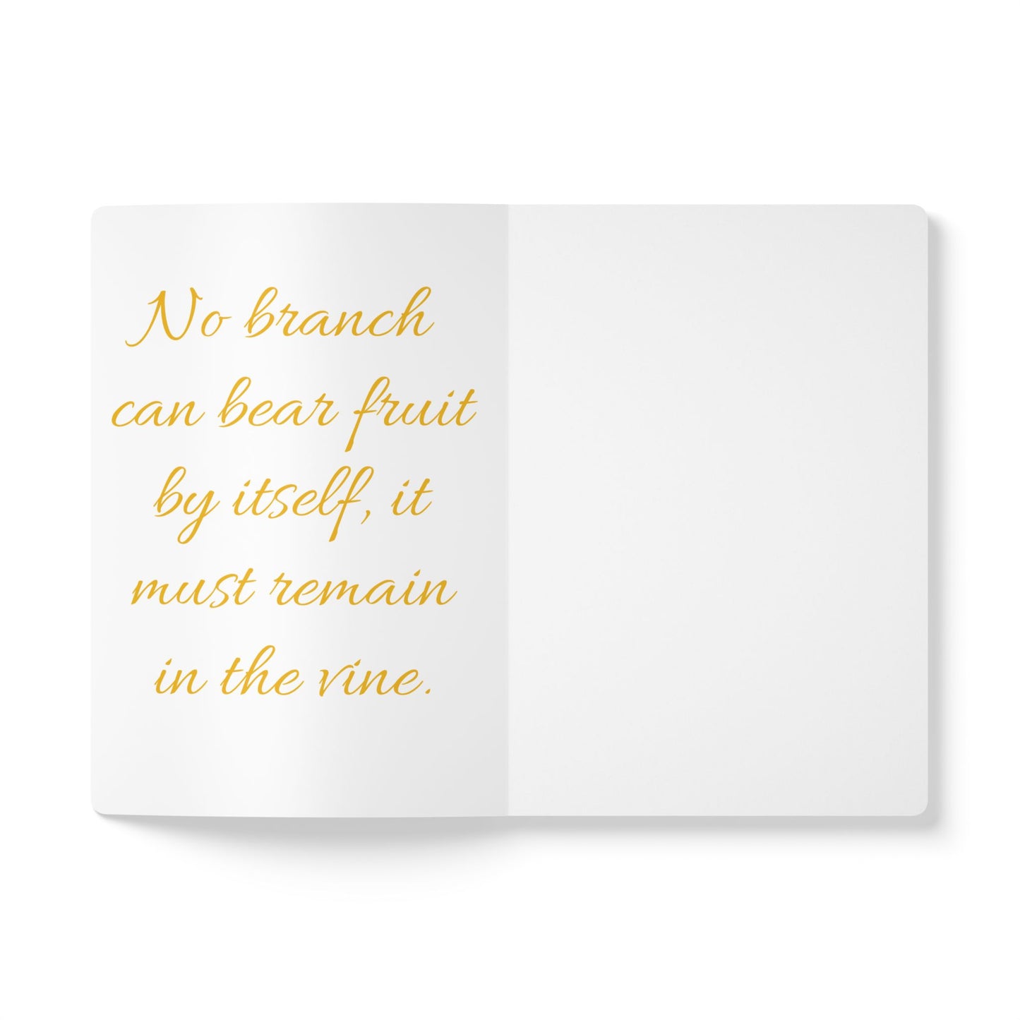 The Vine & The Branches – John 15:5 Journal (White & Gold)