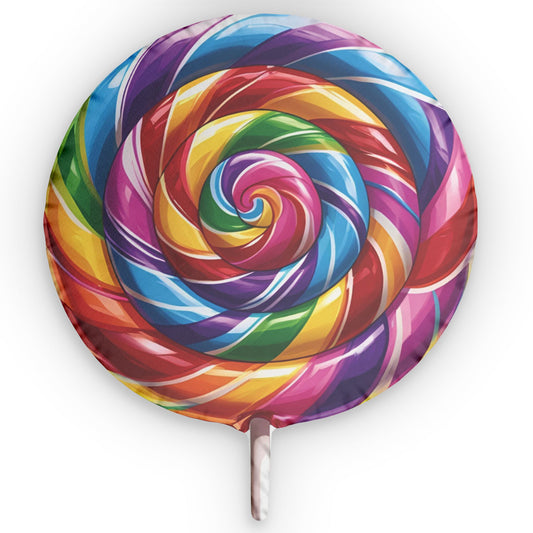Candy Swirl Delight - Plush Lollipop Pillow