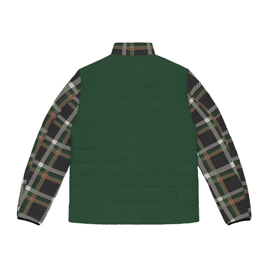 Faithful Tartan Edition – Men’s Puffer Jacket in Forest Green