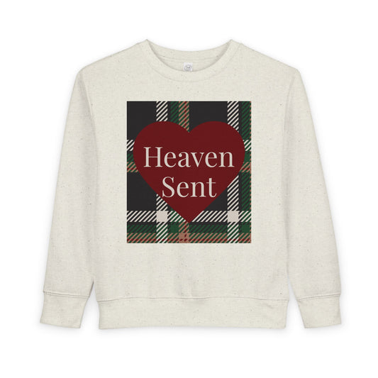 Heaven Sent Toddler Sweatshirt – Faithful Tartan Heart