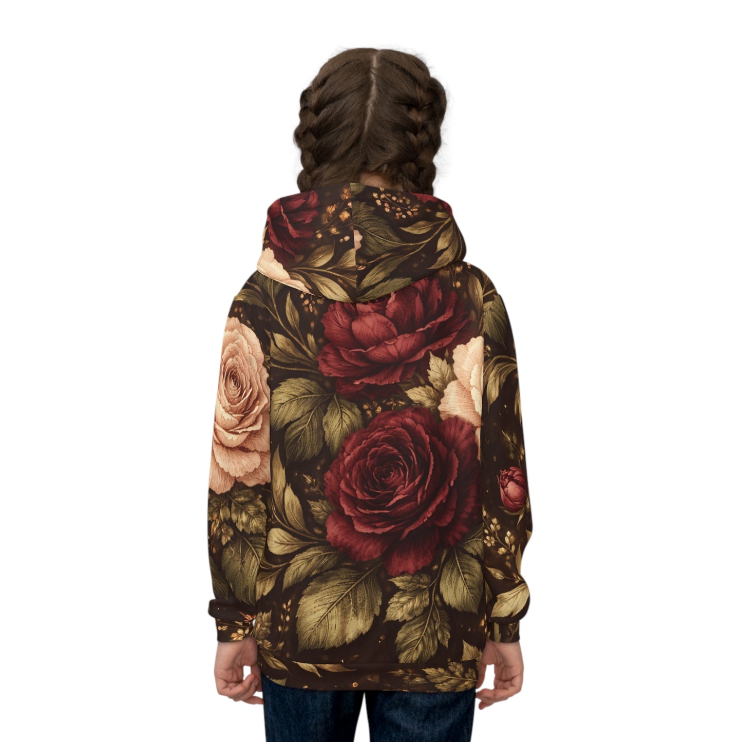 Abundance Tapestry Youth Hoodie (Unisex) | Golden Unfurling