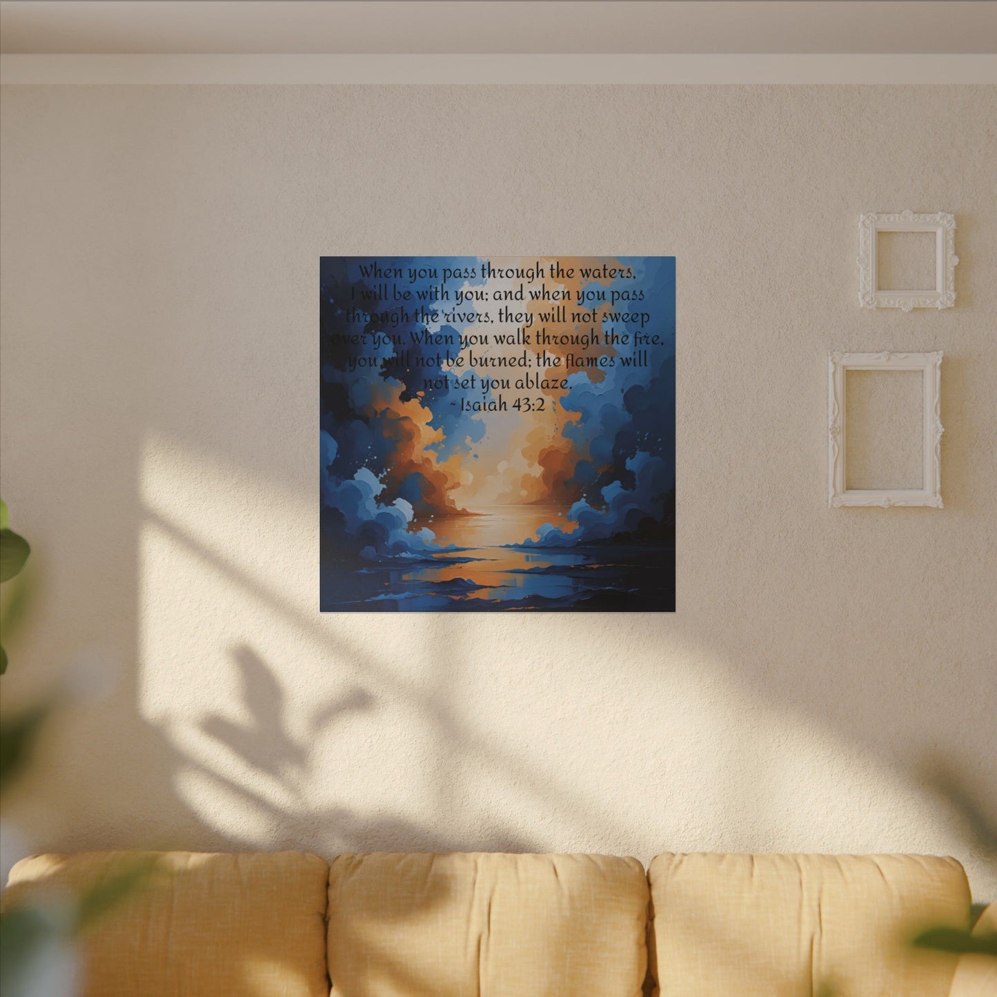 “Through the Fire & Water – Isaiah 43:2 Canvas”