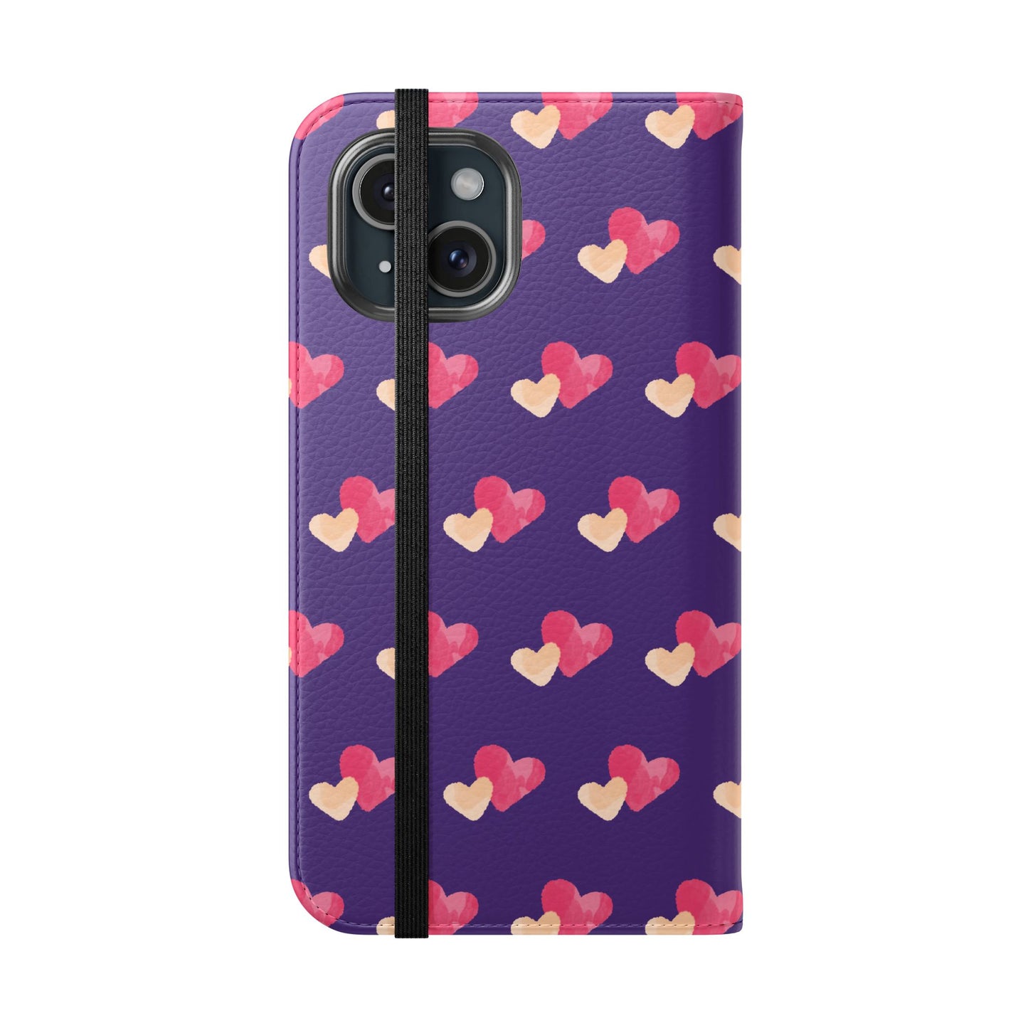 "Faith-Filled Hearts | Flip Phone Case – Purple"