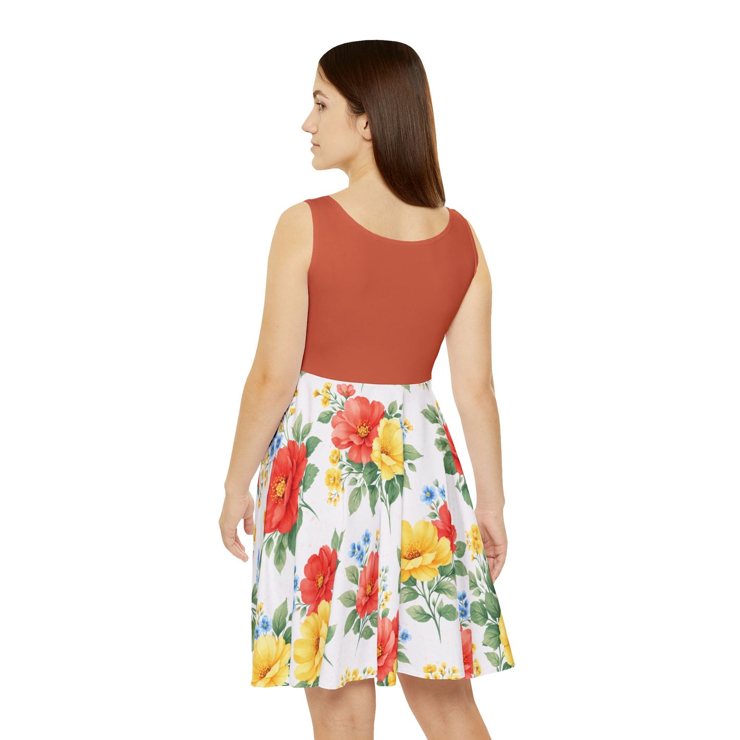 Petal Bloom Sleeveless Skater Dress