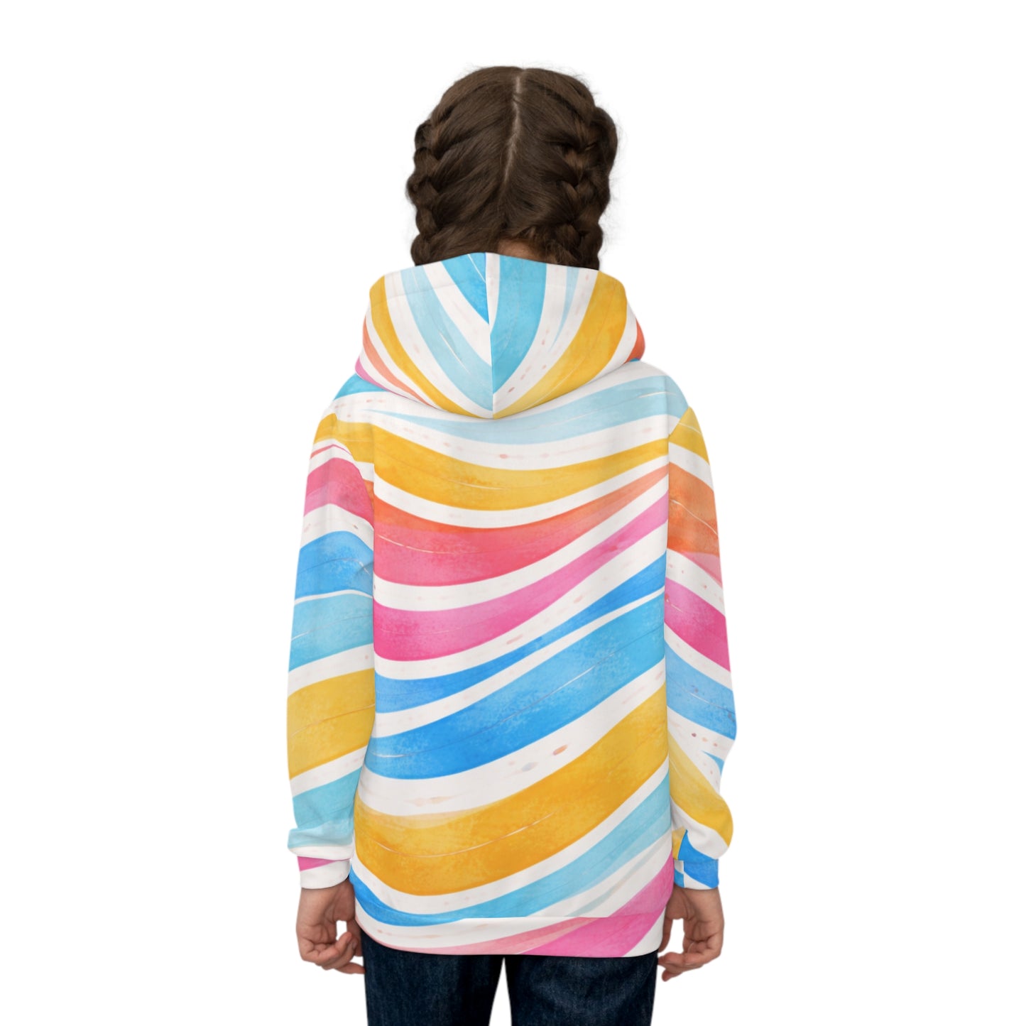 Sunburst Stripe Youth Hoodie (Unisex) | Golden Unfurling