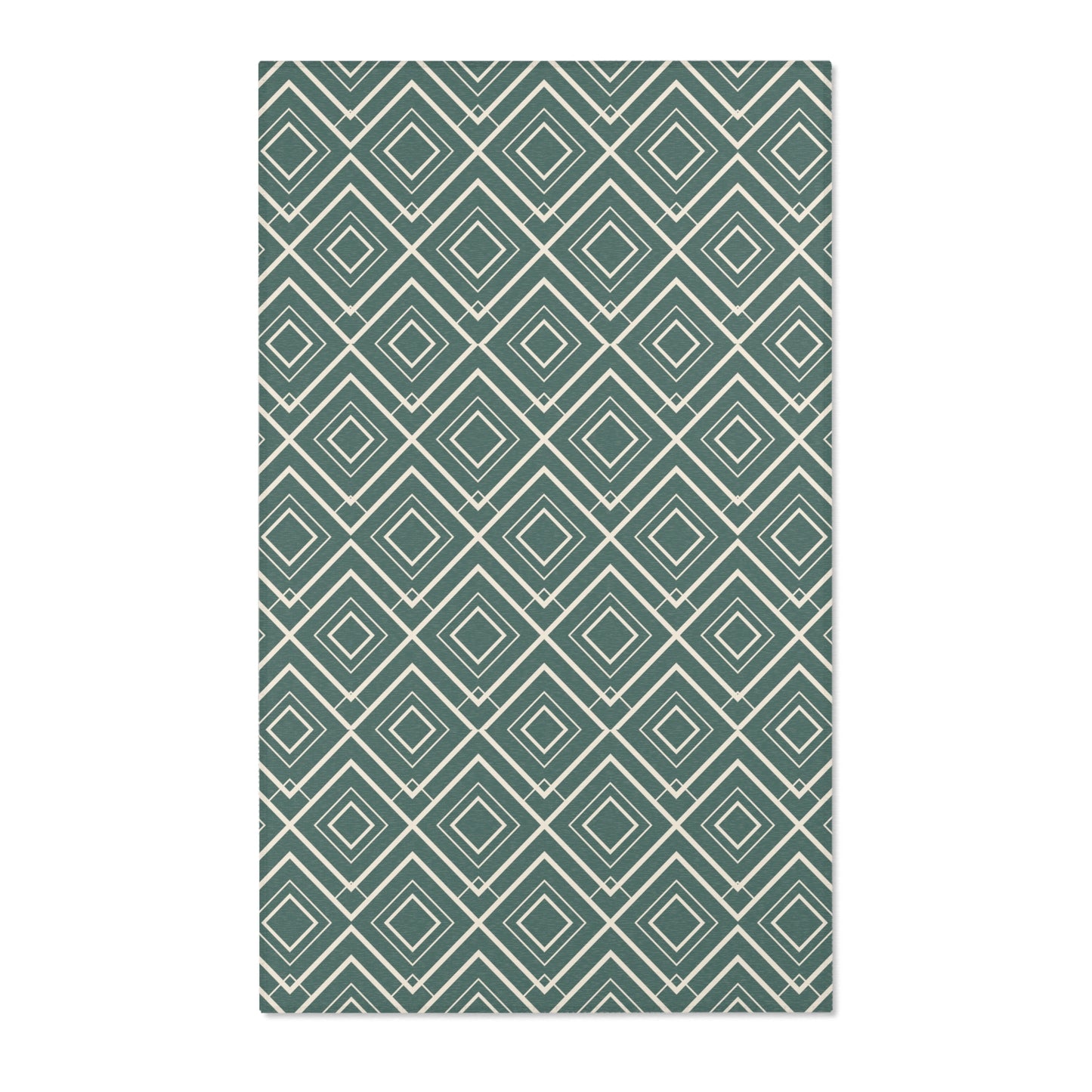 Jade Lattice Geometric Rug