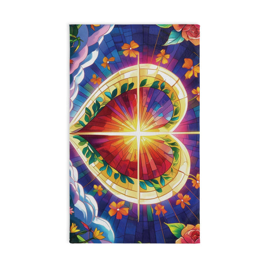 “Radiant Grace” Stained Glass Hand Towel