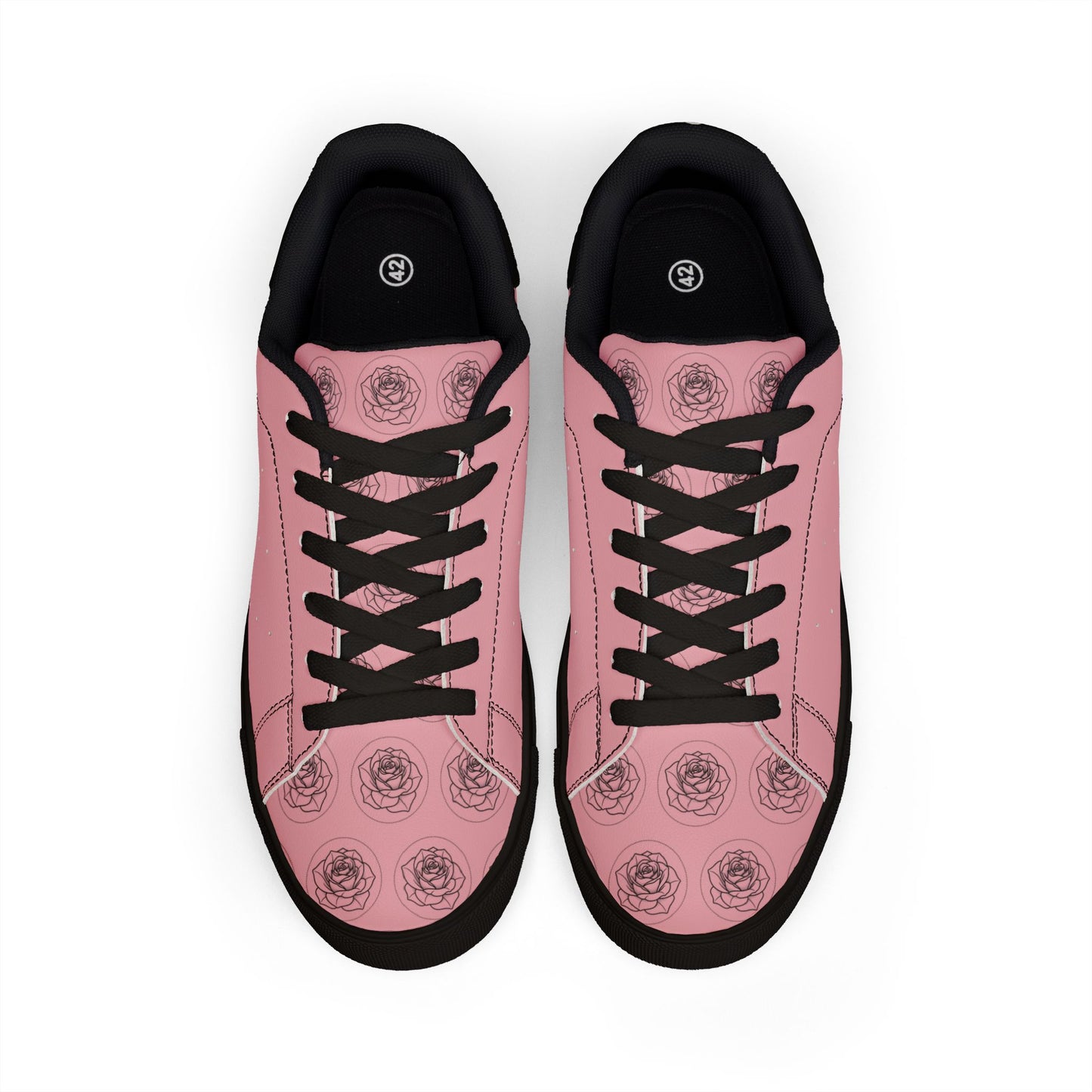 Petal Blush Low-Top Leather Sneakers — Low-Top Casual Shoes