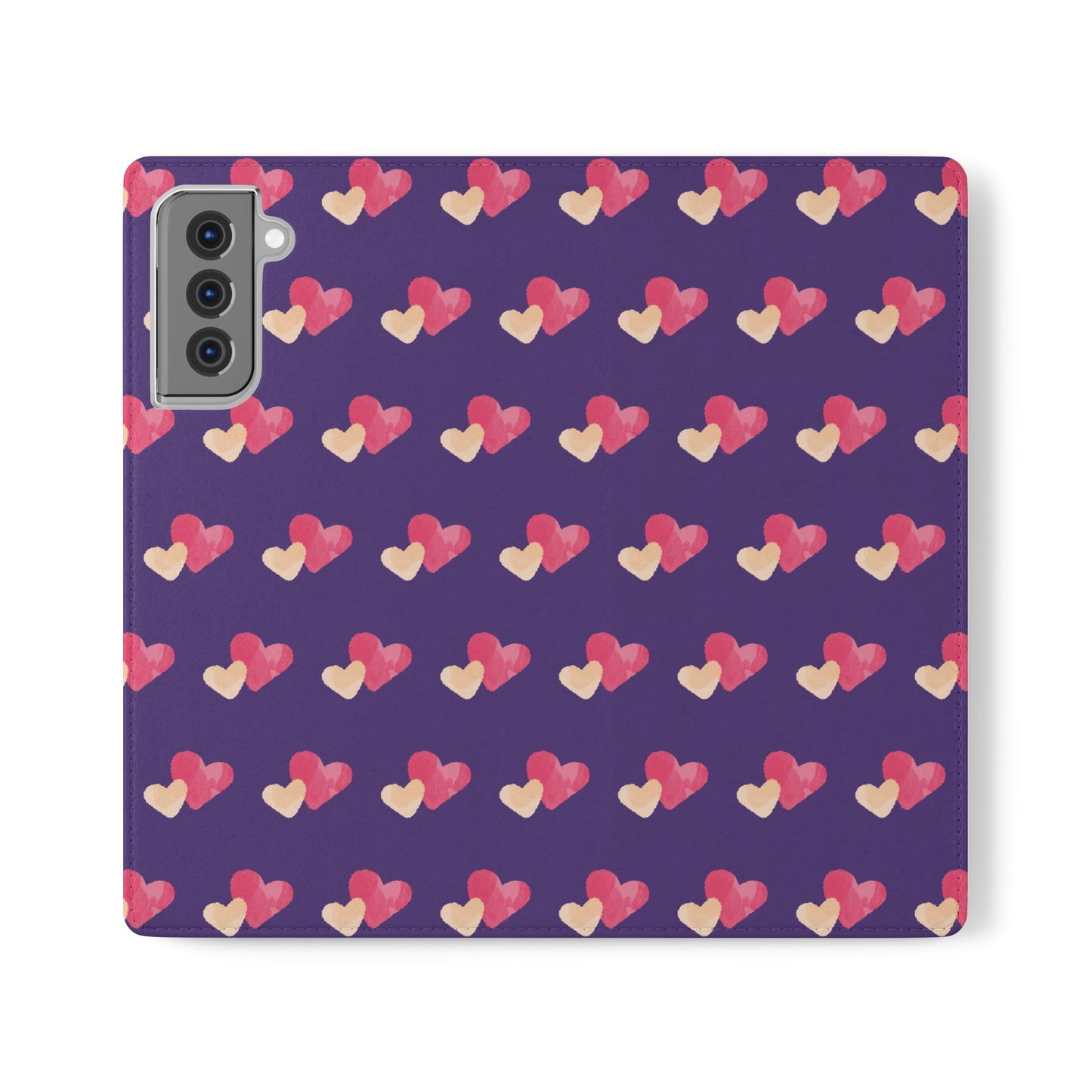 "Faith-Filled Hearts | Flip Phone Case – Purple"