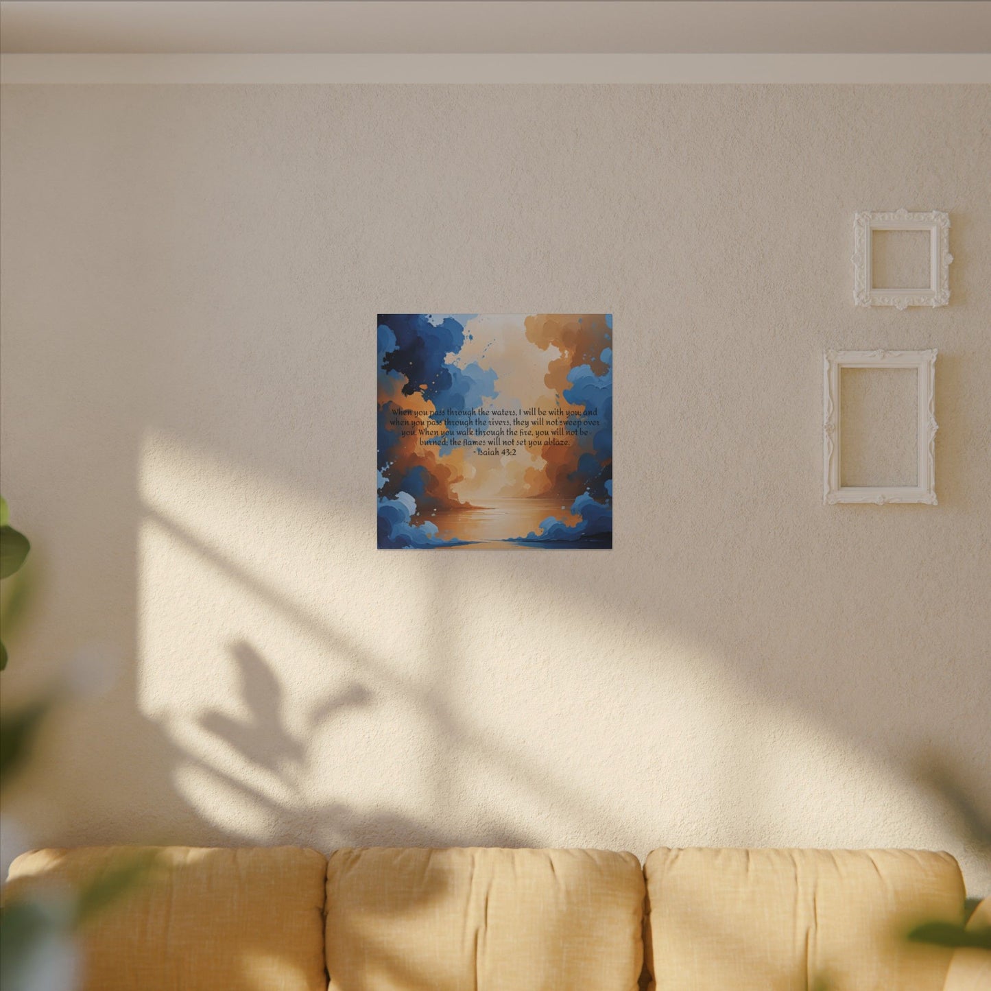 “Through the Fire & Water – Isaiah 43:2 Canvas”
