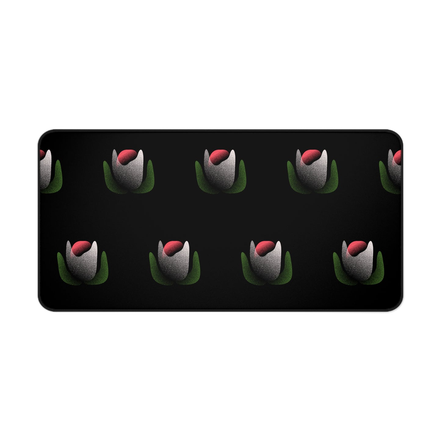 Bloom After Dark Desk Mat – Black Floral Mouse Pad for Desk