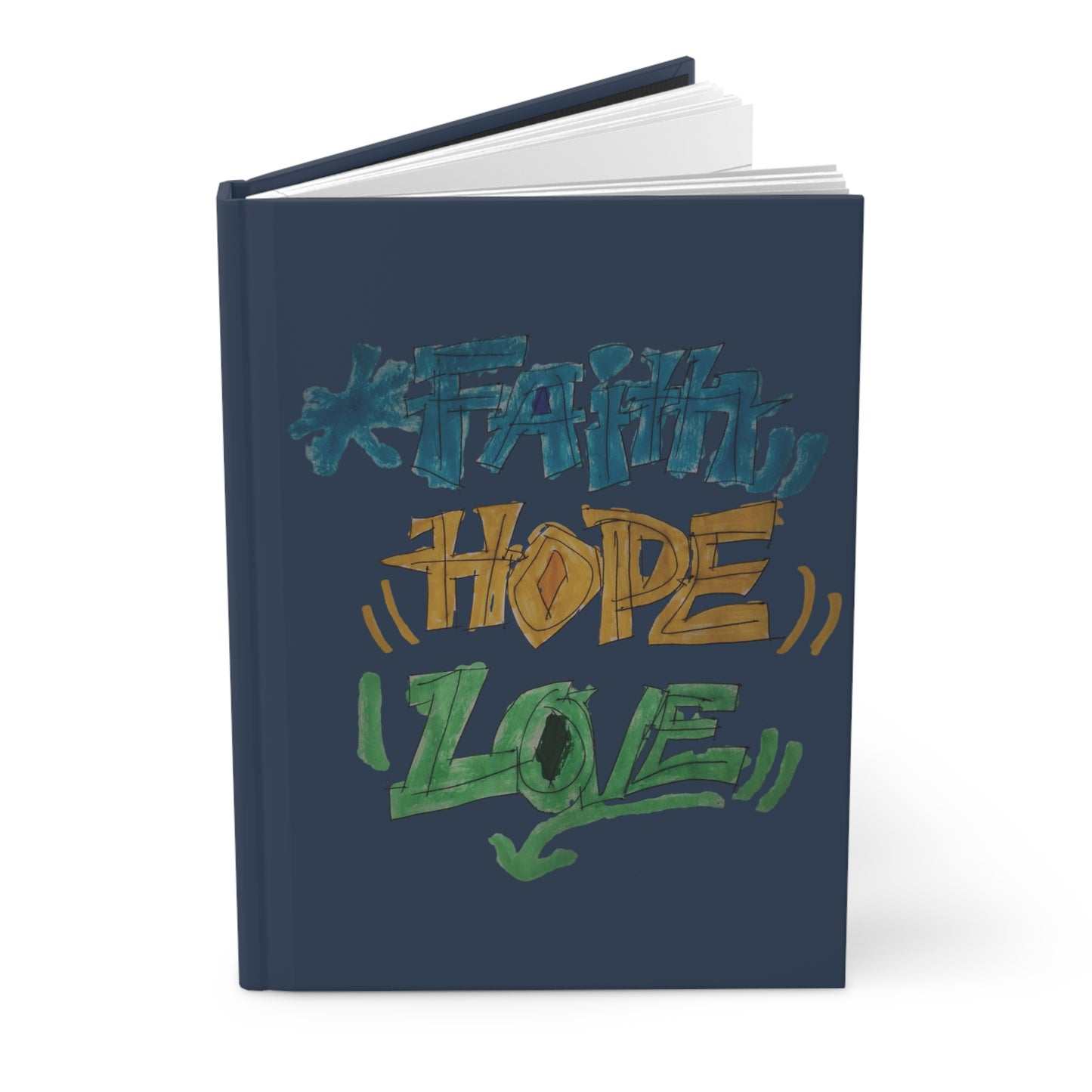 Faith Hope Love Journal – Deep Navy Cover