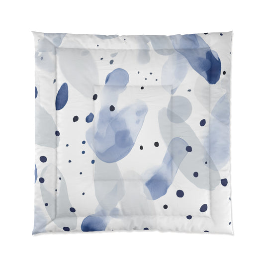 “Inkblot Dreams – Watercolor Comforter”