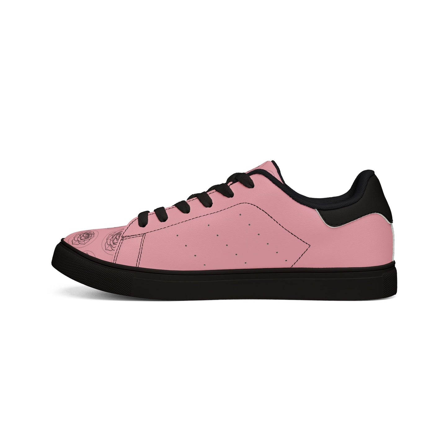 Petal Blush Low-Top Leather Sneakers — Low-Top Casual Shoes