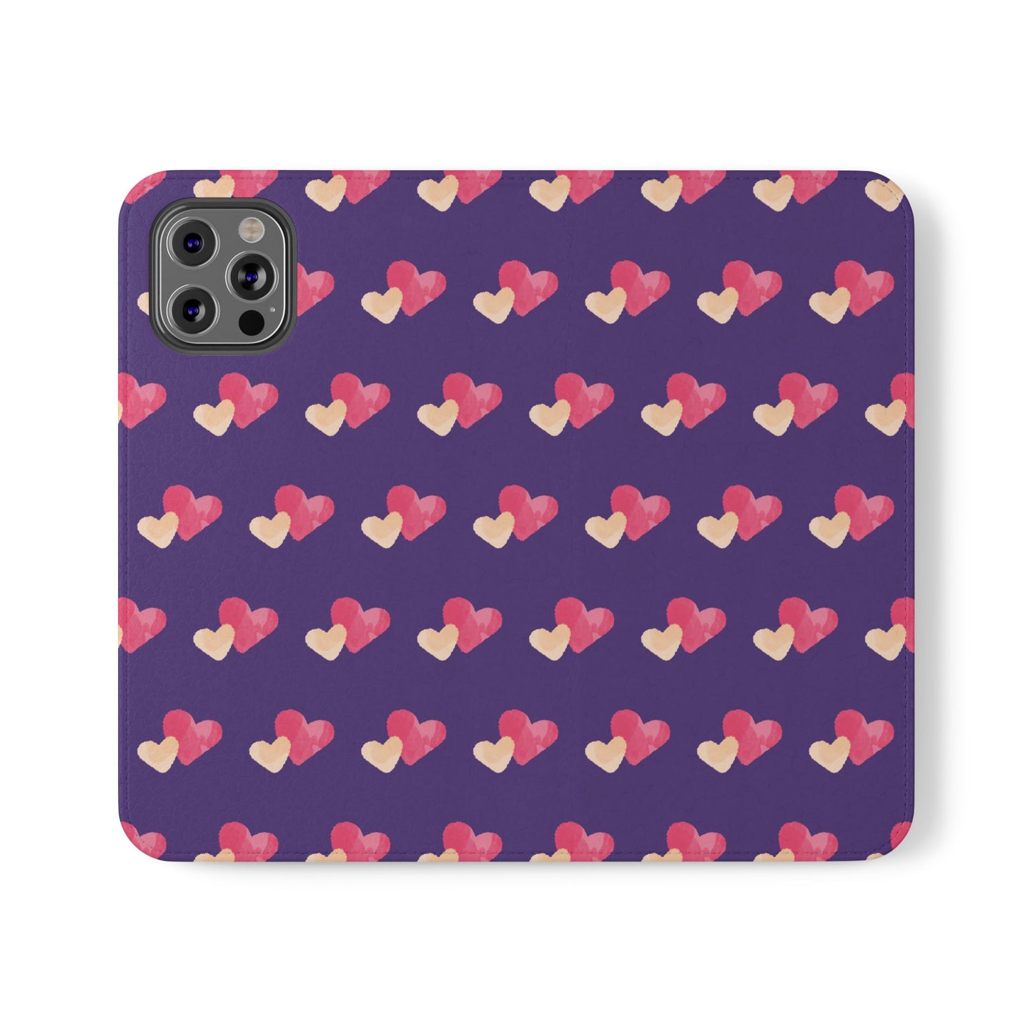 "Faith-Filled Hearts | Flip Phone Case – Purple"
