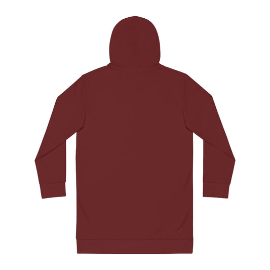 Whispers of Winter Solid Hoodie Dress – Oxblood
