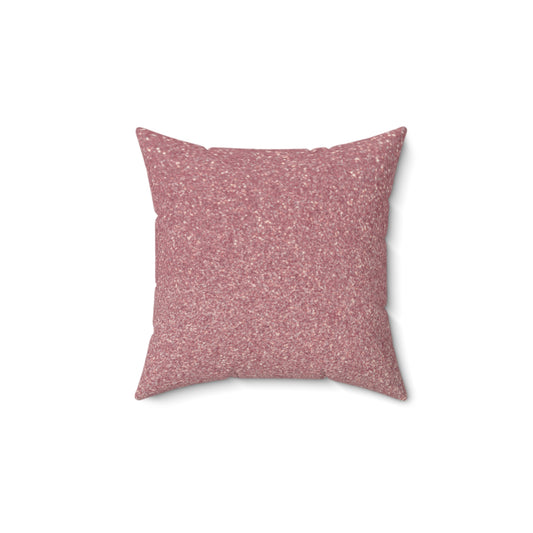 "Heavenly Glisten – Muted Rose Sparkle Throw Pillow"