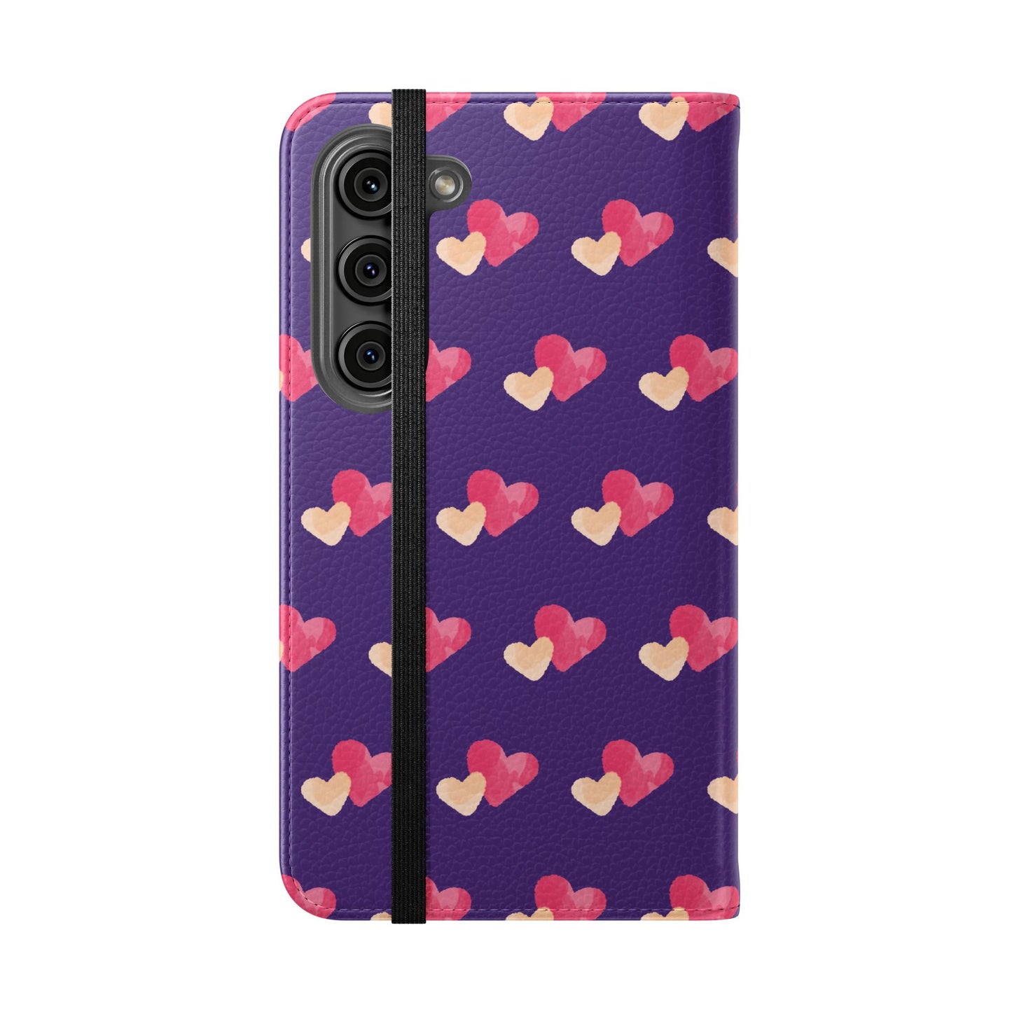 "Faith-Filled Hearts | Flip Phone Case – Purple"