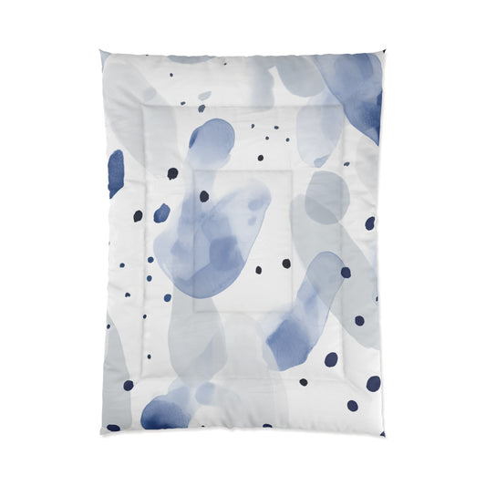 “Inkblot Dreams – Watercolor Comforter”