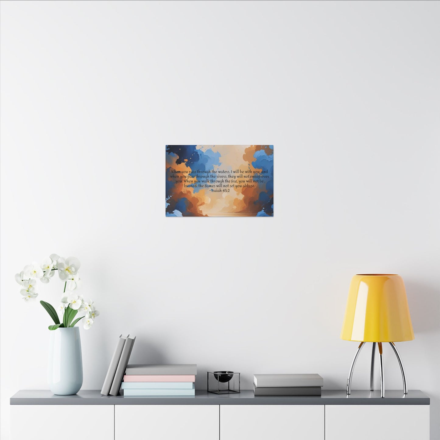 “Through the Fire & Water – Isaiah 43:2 Canvas”