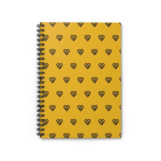 Faith in Every Line – Yellow Heart Spiral Notebook