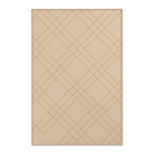 "Divine Order: Diamond Weave Rug – Natural Deco Collection"