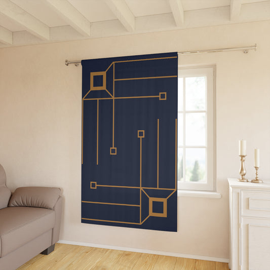 Midnight Luxe: Cornerstone Grid Curtain Panel
