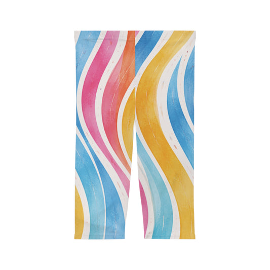 Sunburst Stripe Capri Leggings