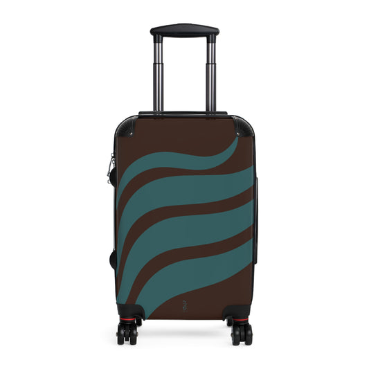 Deep Current Carry-On Luggage – Dark Cocoa + Transformative Teal