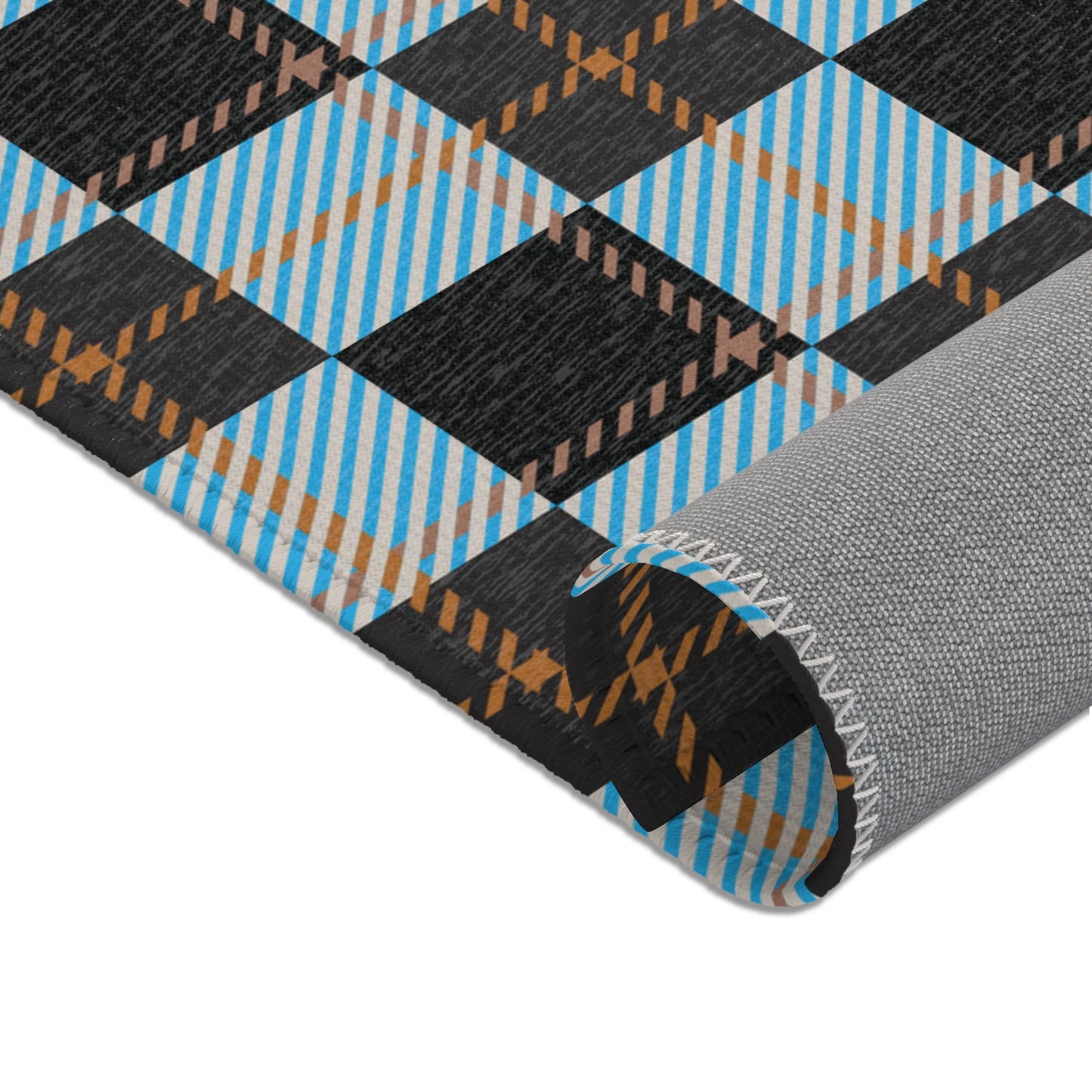 Ember Frost Area Rug – Frozen Tartan FW25