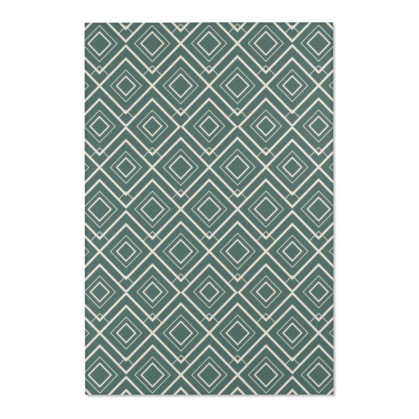Jade Lattice Geometric Rug