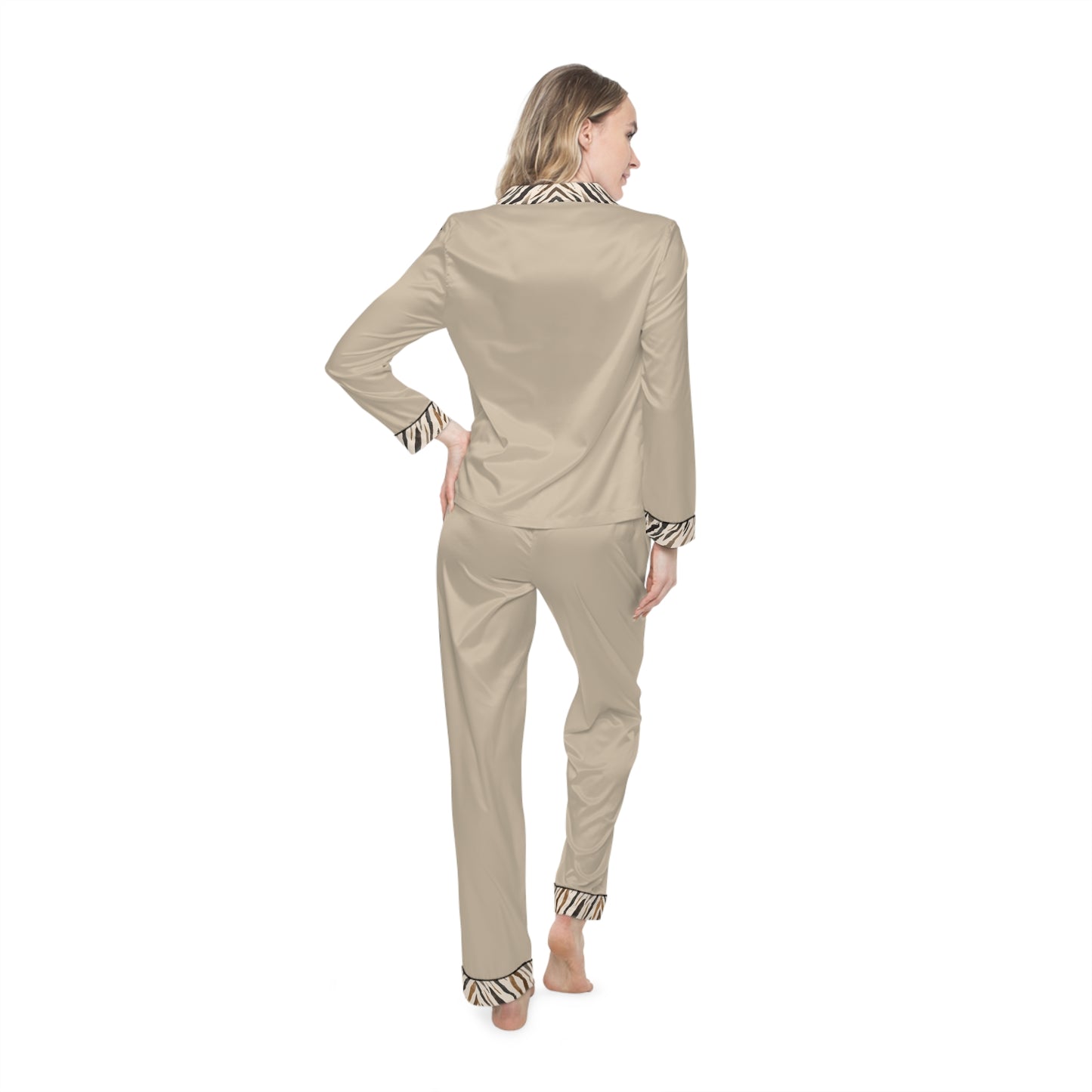 Silent Stride – Women’s Pajama Set (Stone Beige)