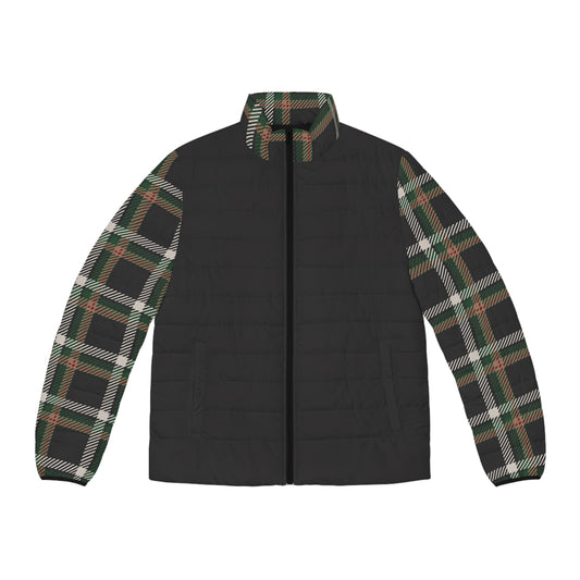 Faithful Tartan Edition – Men’s Puffer Jacket in Black