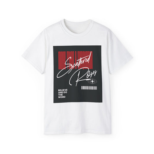 "More Than a Conqueror" Scattered Roses Tee