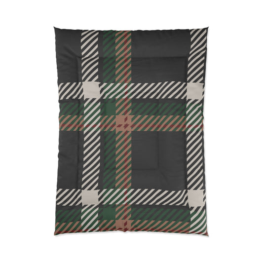 Faithful Tartan Comforter – Bold Layers, Divine Covering