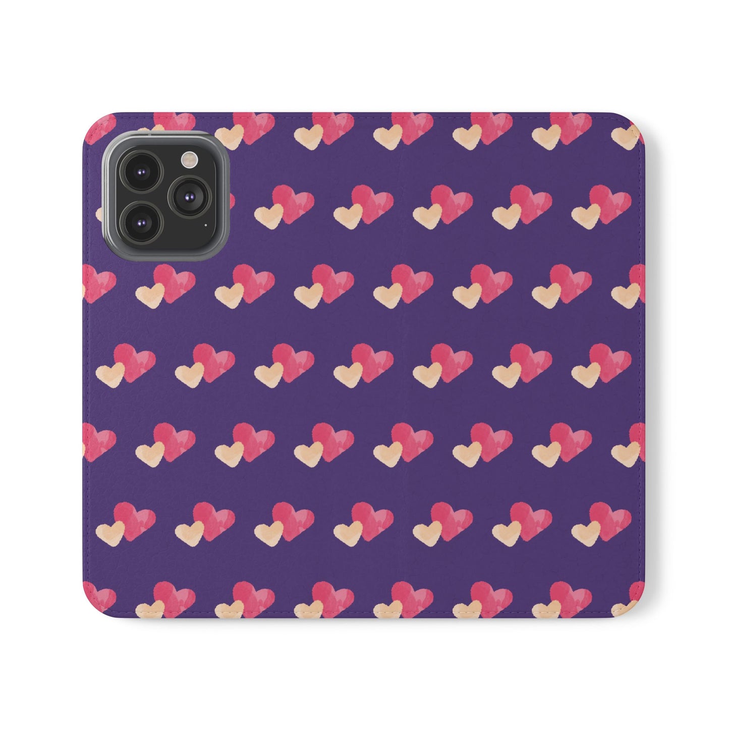 "Faith-Filled Hearts | Flip Phone Case – Purple"
