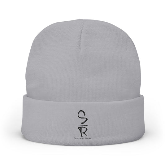Rooted Warmth: Scattered Roses Embroidered Logo Beanie
