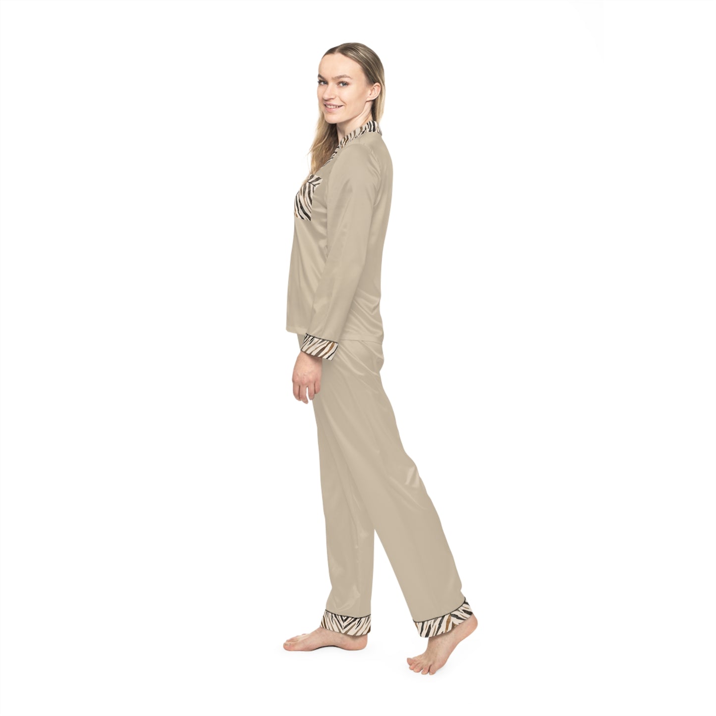 Silent Stride – Women’s Pajama Set (Stone Beige)