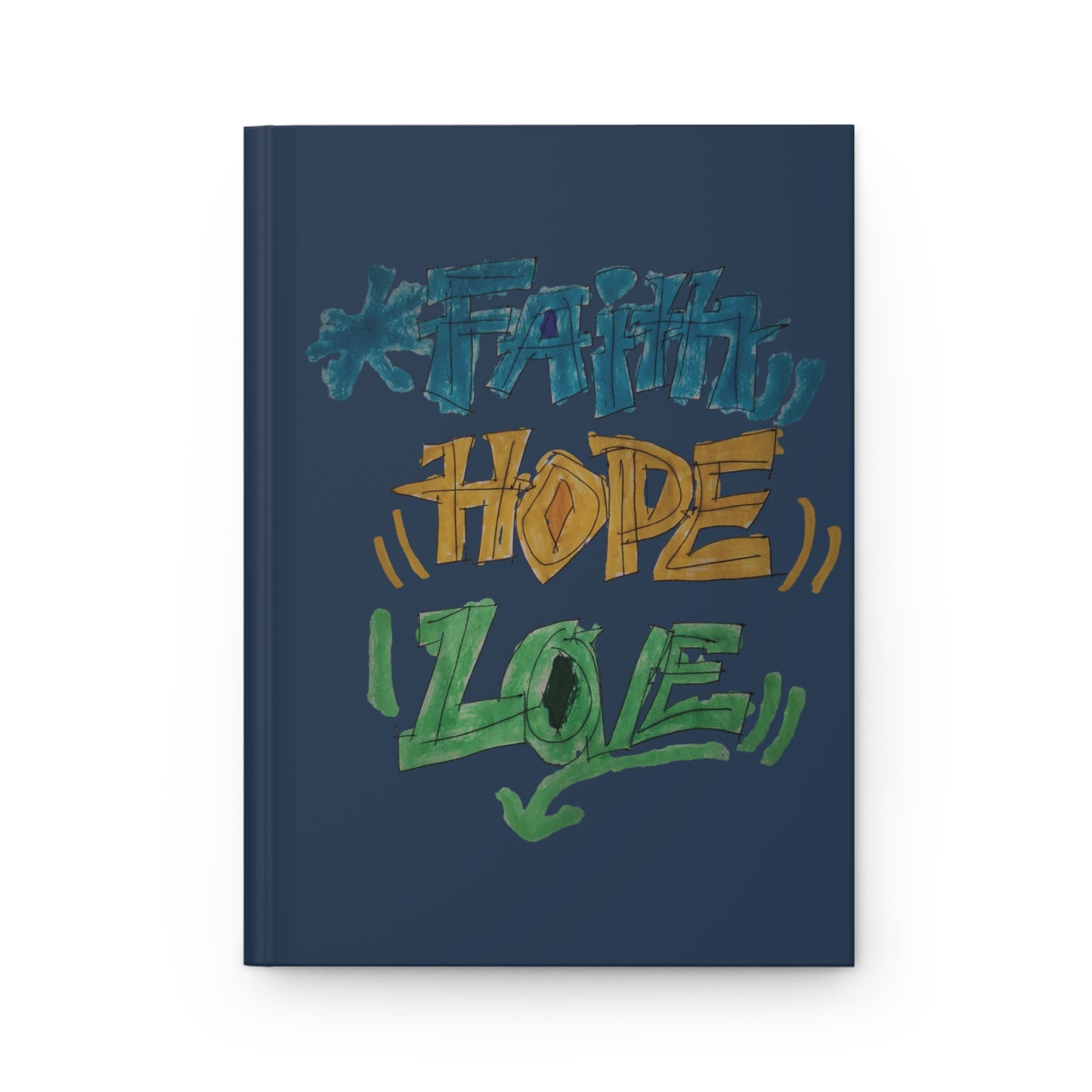 Faith Hope Love Journal – Deep Navy Cover