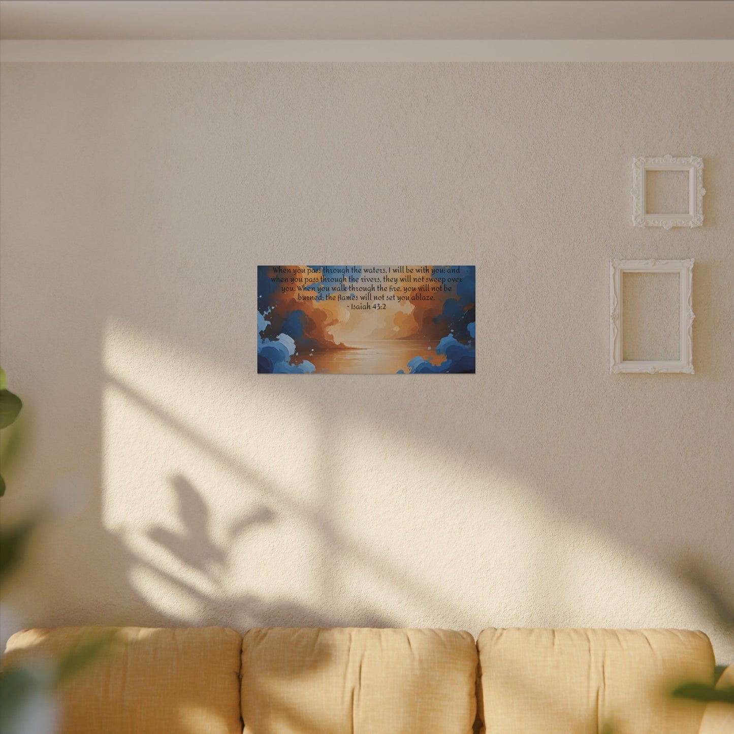“Through the Fire & Water – Isaiah 43:2 Canvas”