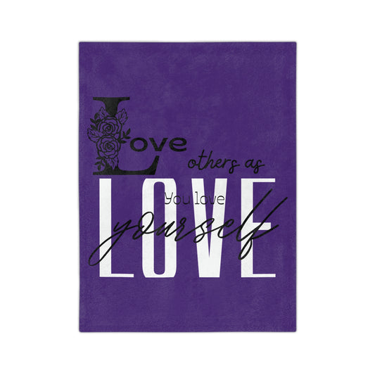 Love Others – Royal Scripture-Inspired Velvet Blanket