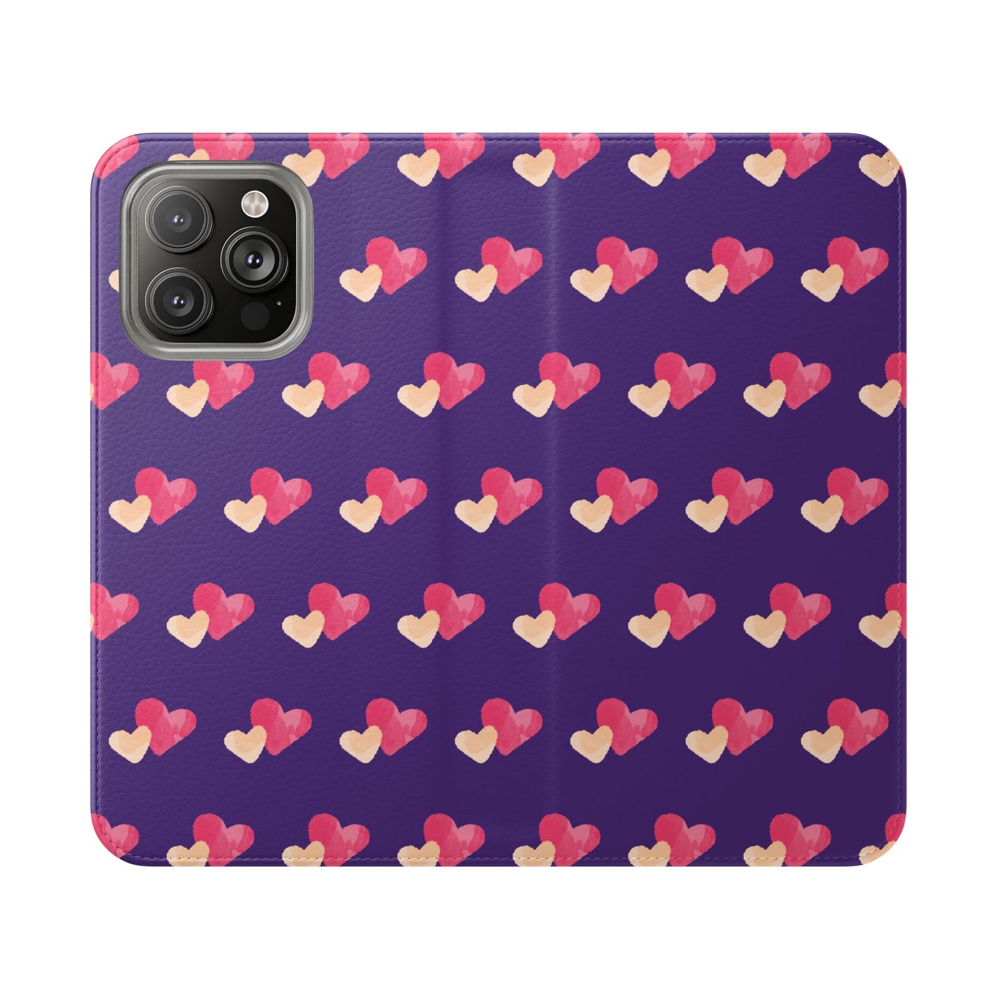 "Faith-Filled Hearts | Flip Phone Case – Purple"