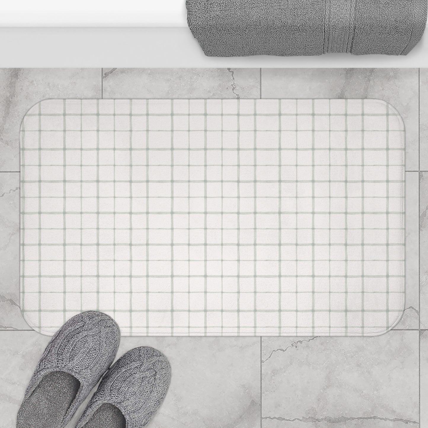 Sprout Grid Bath Mat