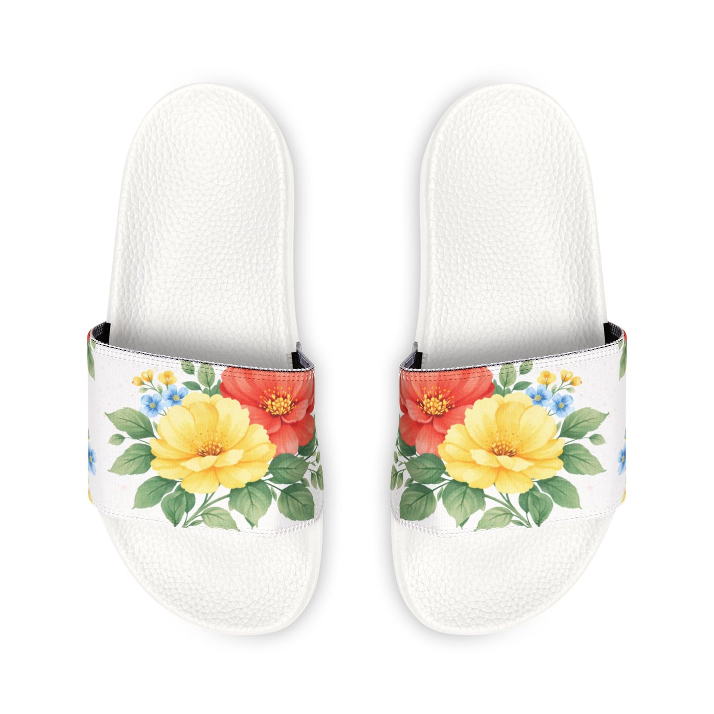 Petal Bloom Girls Slides | Golden Unfurling