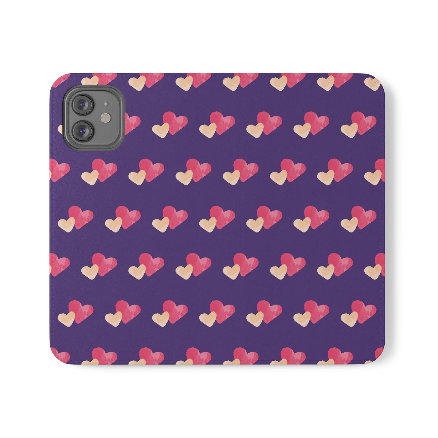 "Faith-Filled Hearts | Flip Phone Case – Purple"