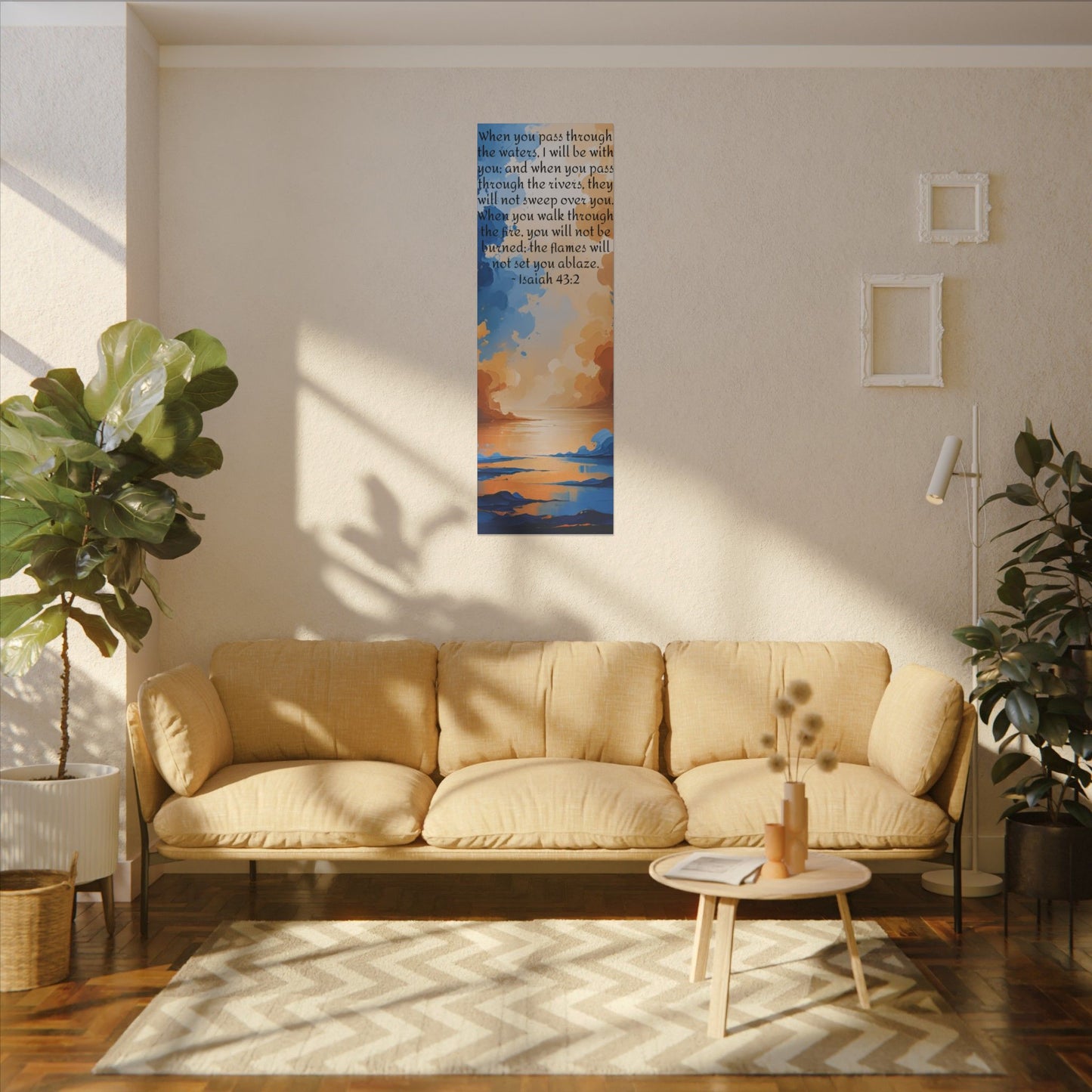 “Through the Fire & Water – Isaiah 43:2 Canvas”