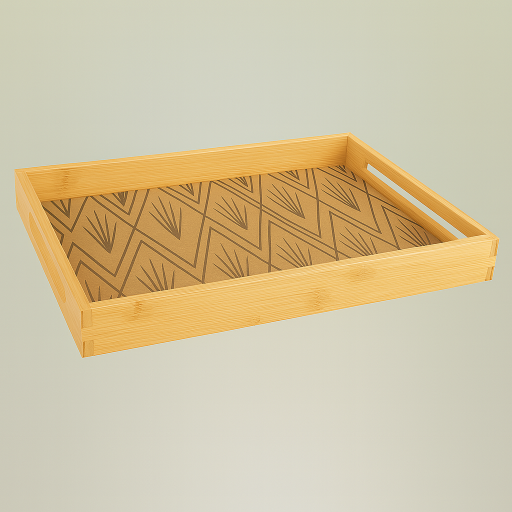 Natural Deco Tray – Quiet Pattern