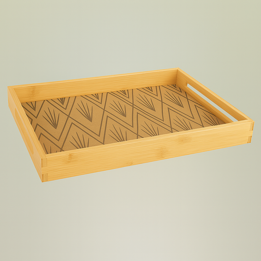 Natural Deco Tray – Quiet Pattern
