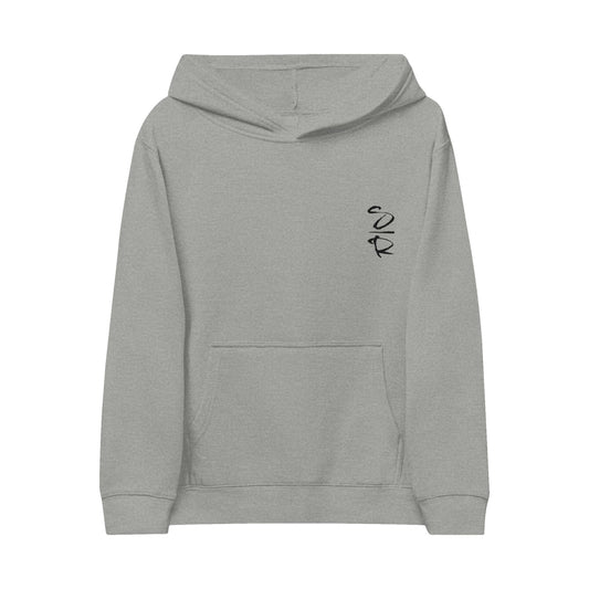 "Scattered Roses Monogram" Kids Fleece Hoodie