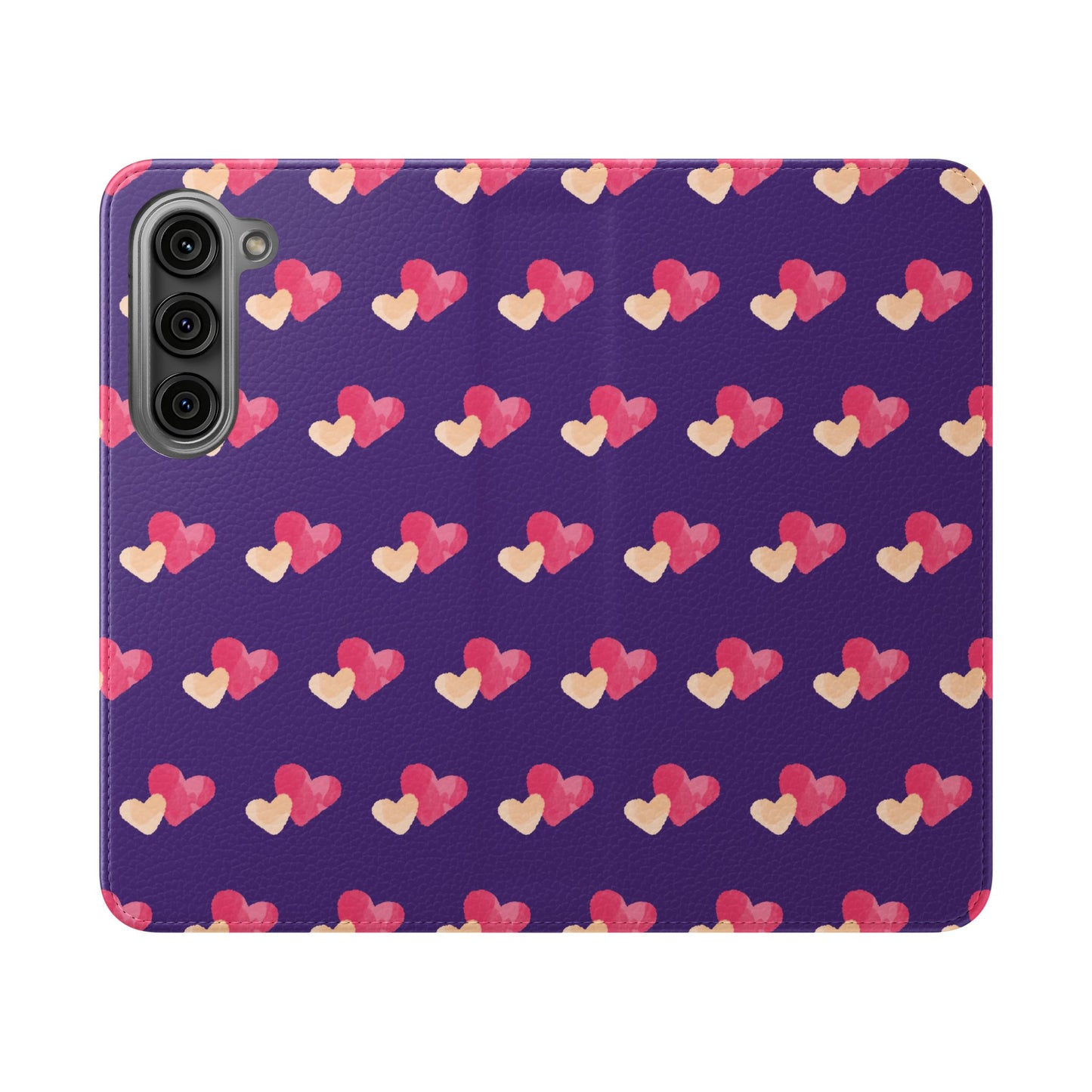 "Faith-Filled Hearts | Flip Phone Case – Purple"